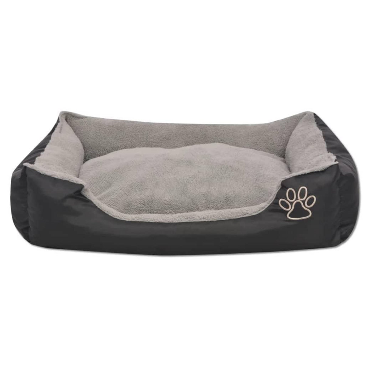 VIDAXL Lit pour chiens avec coussin rembourre Taille M Noir