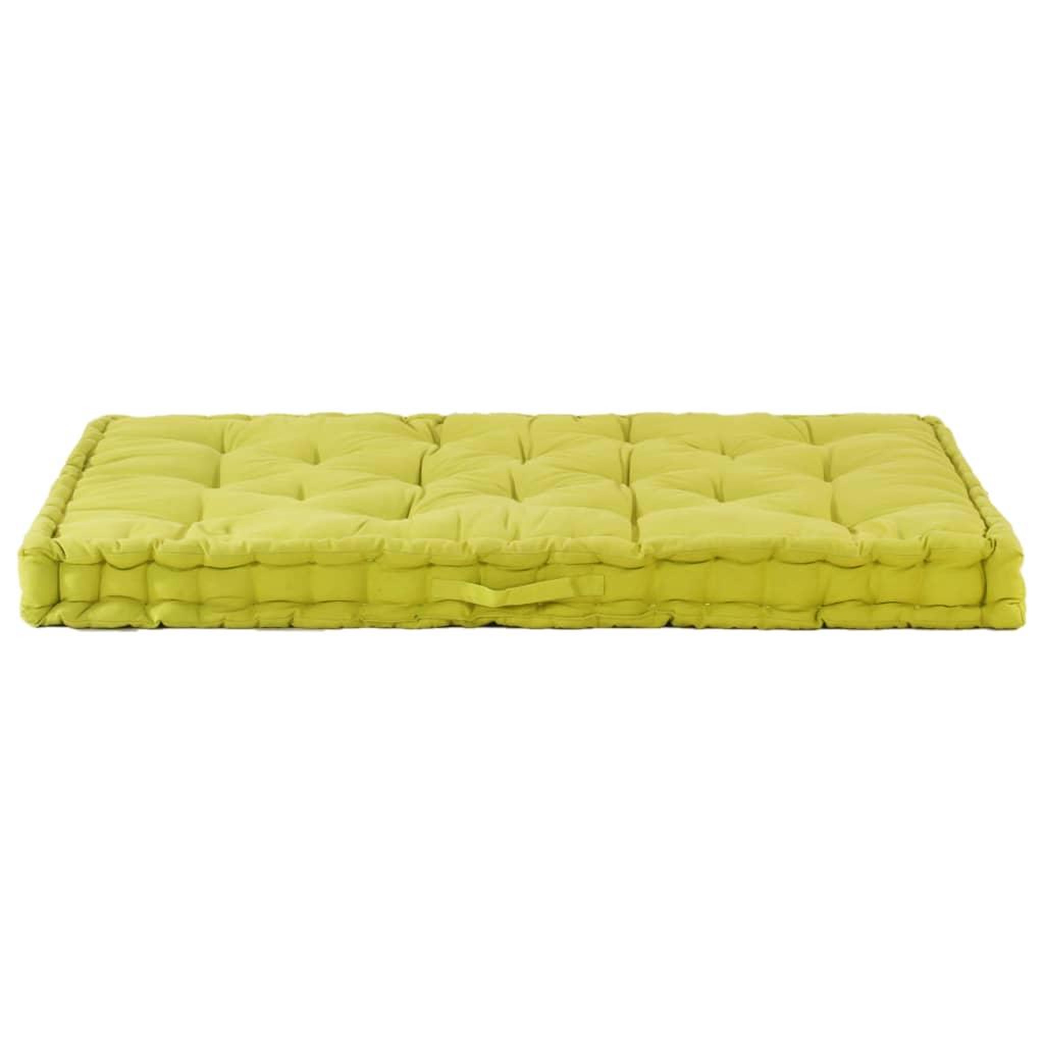 Voir la diapositive 2 : VIDAXL Coussin de plancher de palette Coton 120x80x10 cm Vert