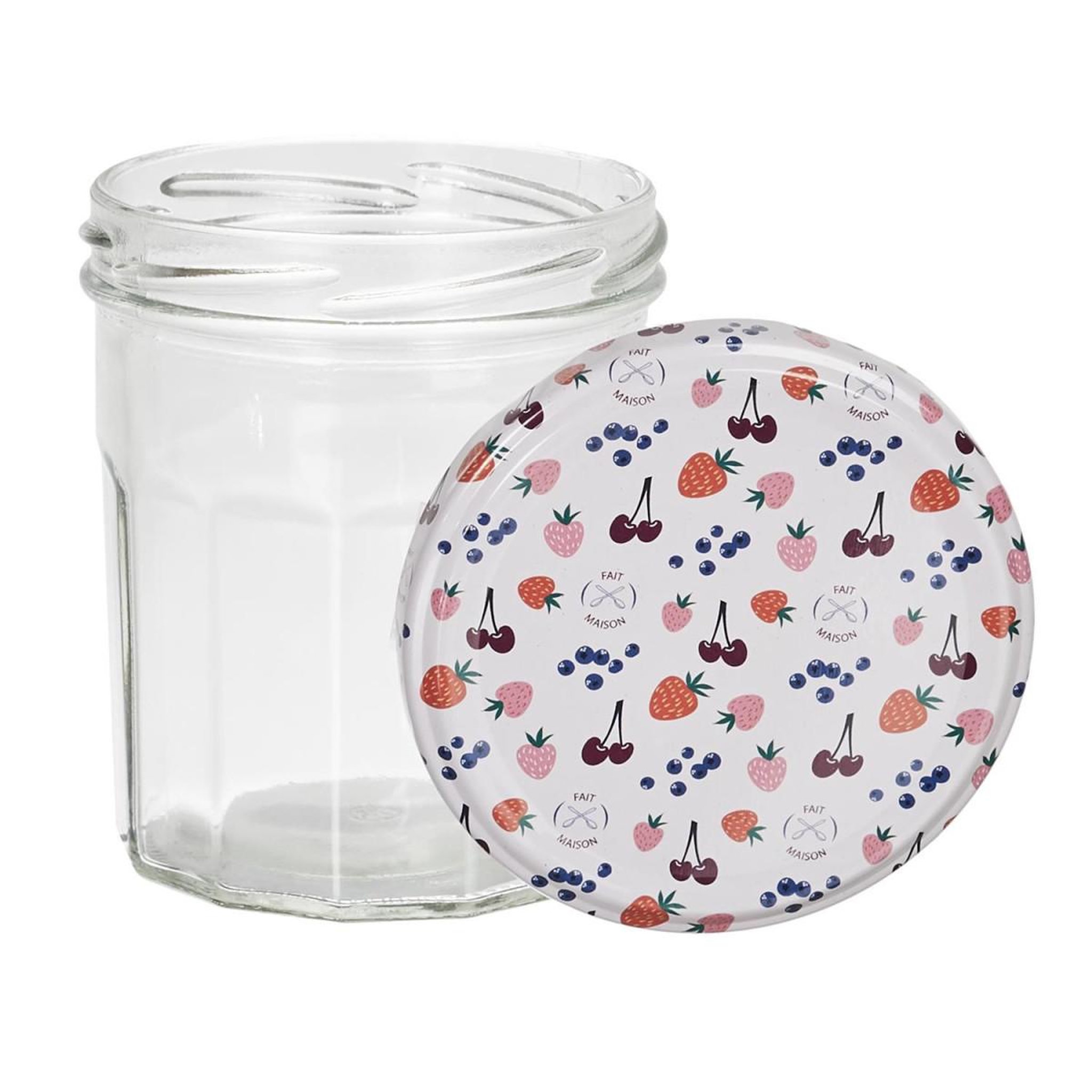 Voir la diapositive 2 : Lily Cook Pot à confiture imprimé  couvercle  30cl transparent