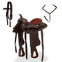 Voir la diapositive 2 : VIDAXL Selle, bridon et col de poitrine Cuir véritable 12 po Marron