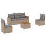 Voir la diapositive 2 : VIDAXL Salon de jardin avec coussins 6pcs melange beige resine tressee