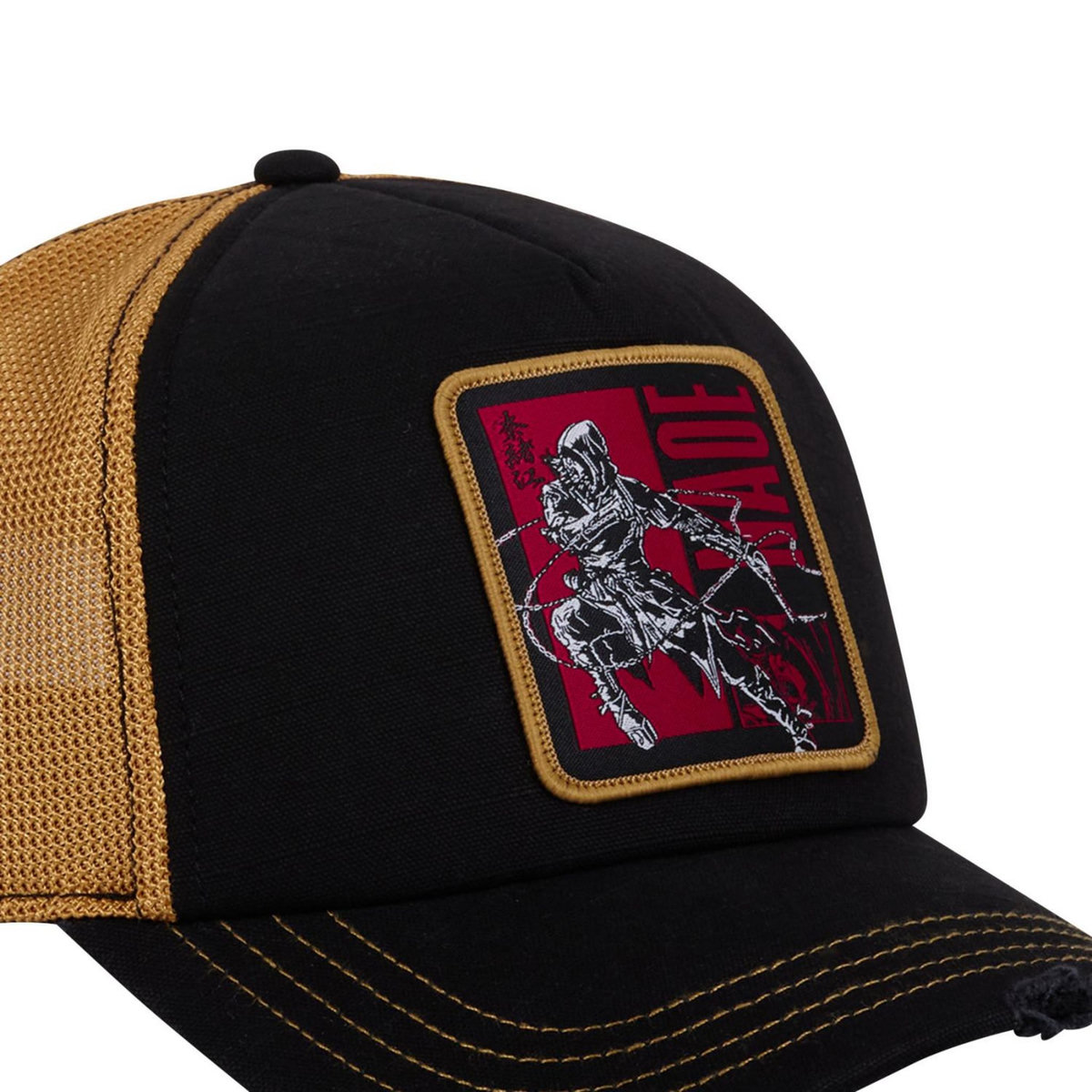 CAPSLAB Casquette trucker premium en bambou avec filet Assassin's Creed Naoe