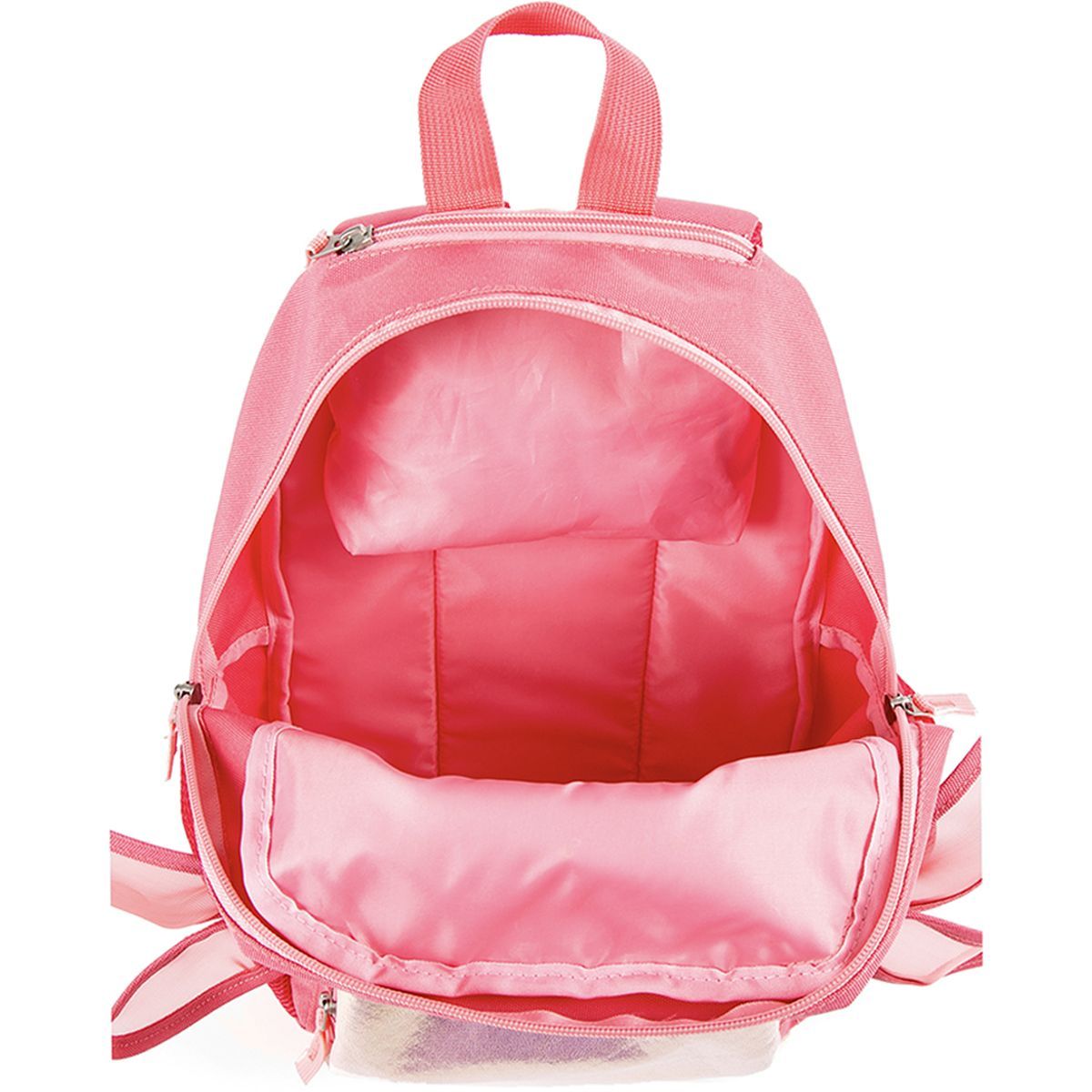 AUCHAN Sac maternelle rose avec capuche
