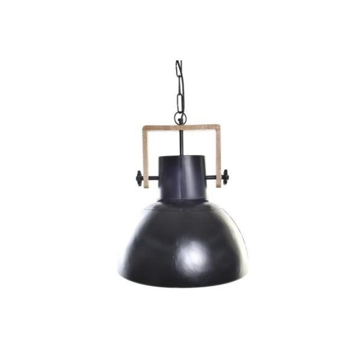 MARKET24 Suspension DKD Home Decor Marron Noir Métal Bois de manguier 50 W 40 x 40 x 49 cm