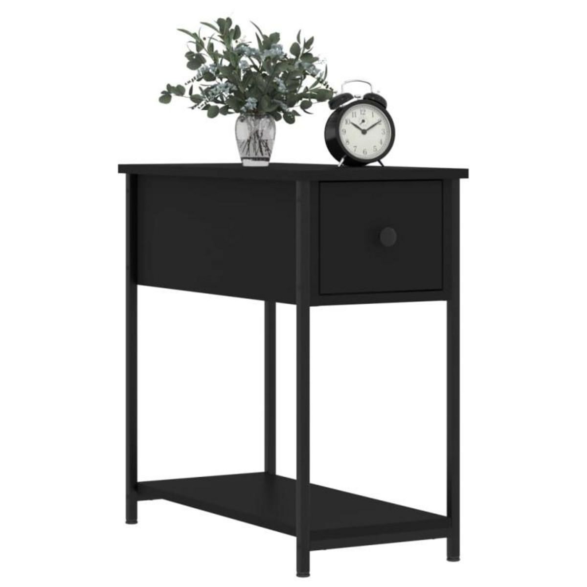 VIDAXL Tables de chevet 2 pcs noir 30x60x60 cm bois d'ingénierie