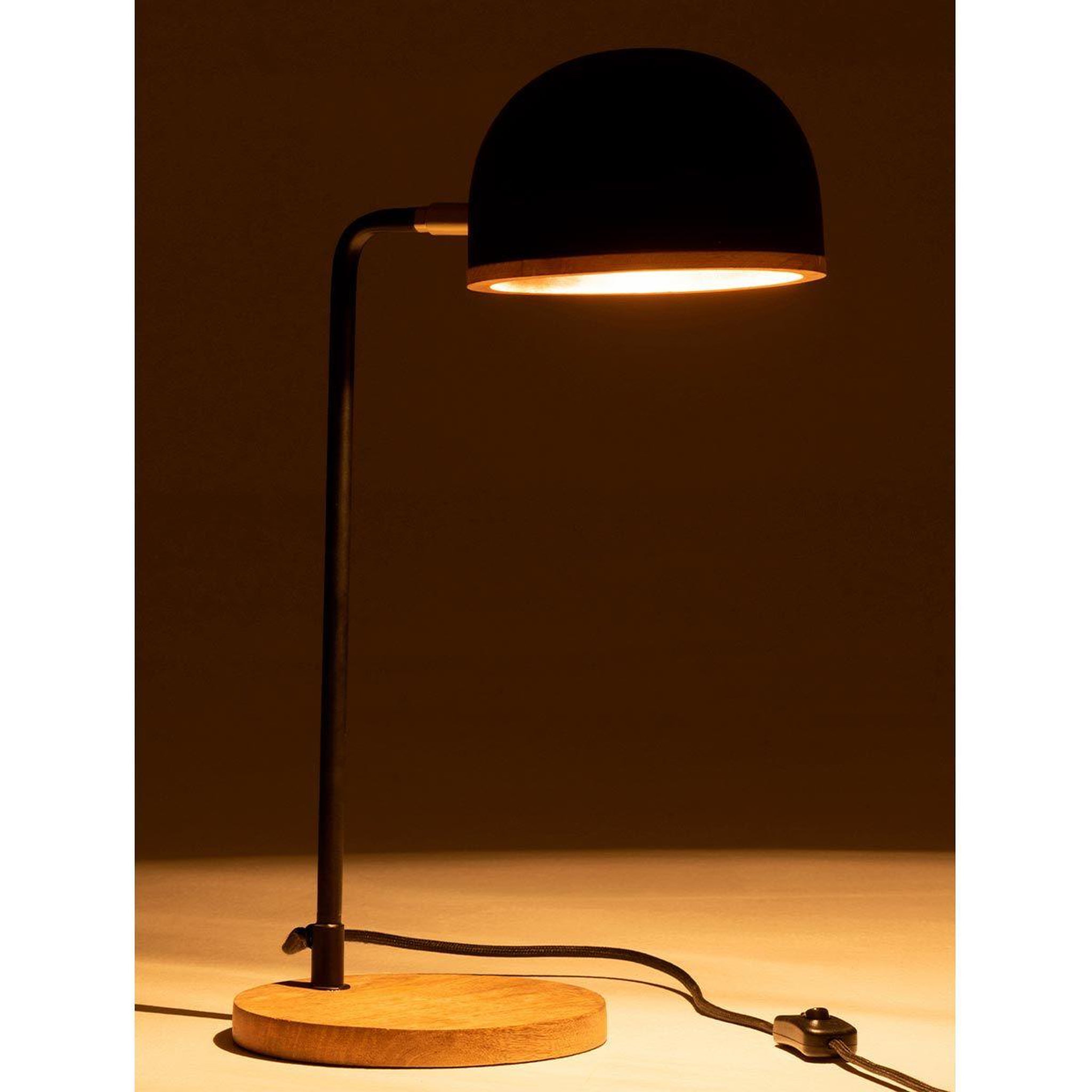 Voir la diapositive 3 : J-LINE Lampe de bureau design en métal  evy  48cm noir