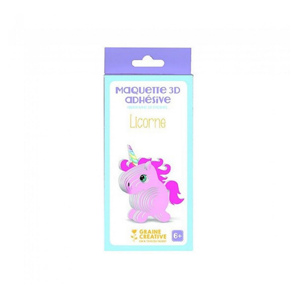 Graine créative Maquette en Bois 3D Licorne à Assembler - Artisanat Créatif pour Enfants