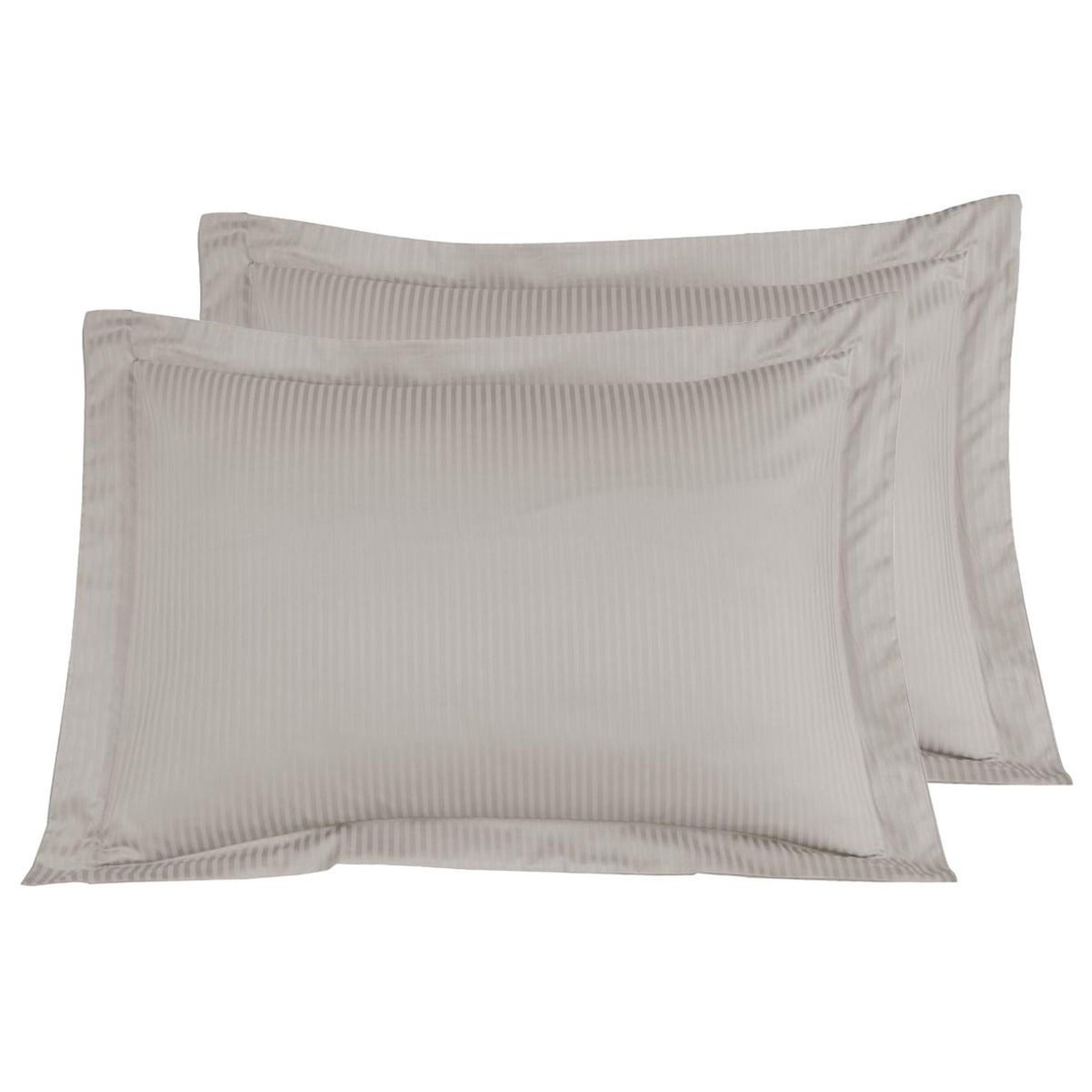 Voir la diapositive 1 : Sensei Maison Lot de 2 taies d'oreiller rayées en satin de coton 120 fils VERSALUXE