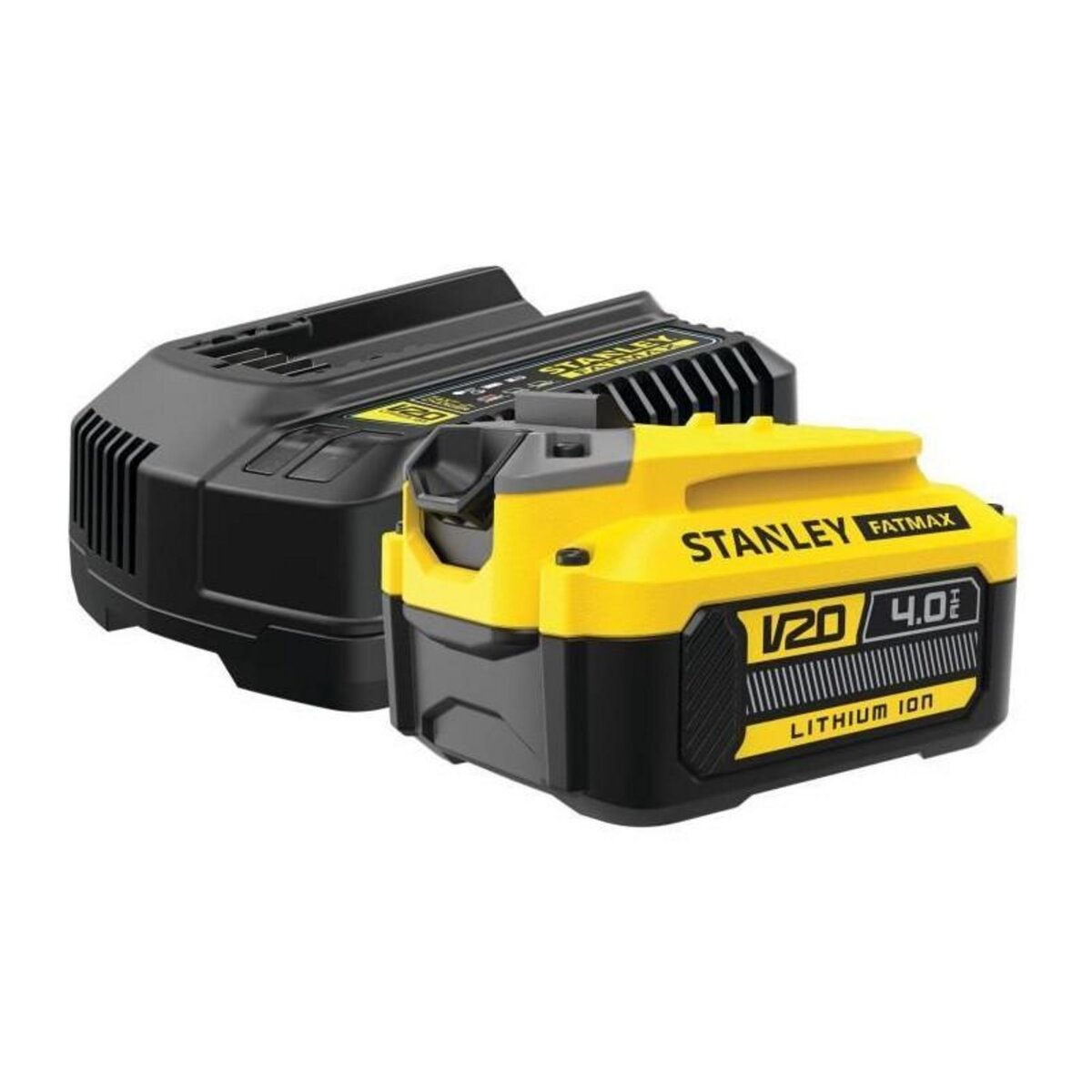 Stanley Starter Kit - STANLEY FATMAX V20 - SFMCB14M1-QW - Chargeur 2A + 1 Batterie 18V 4Ah