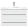 Voir la diapositive 4 : VIDAXL Armoire lavabo de salle de bain avec bassin integre blanc