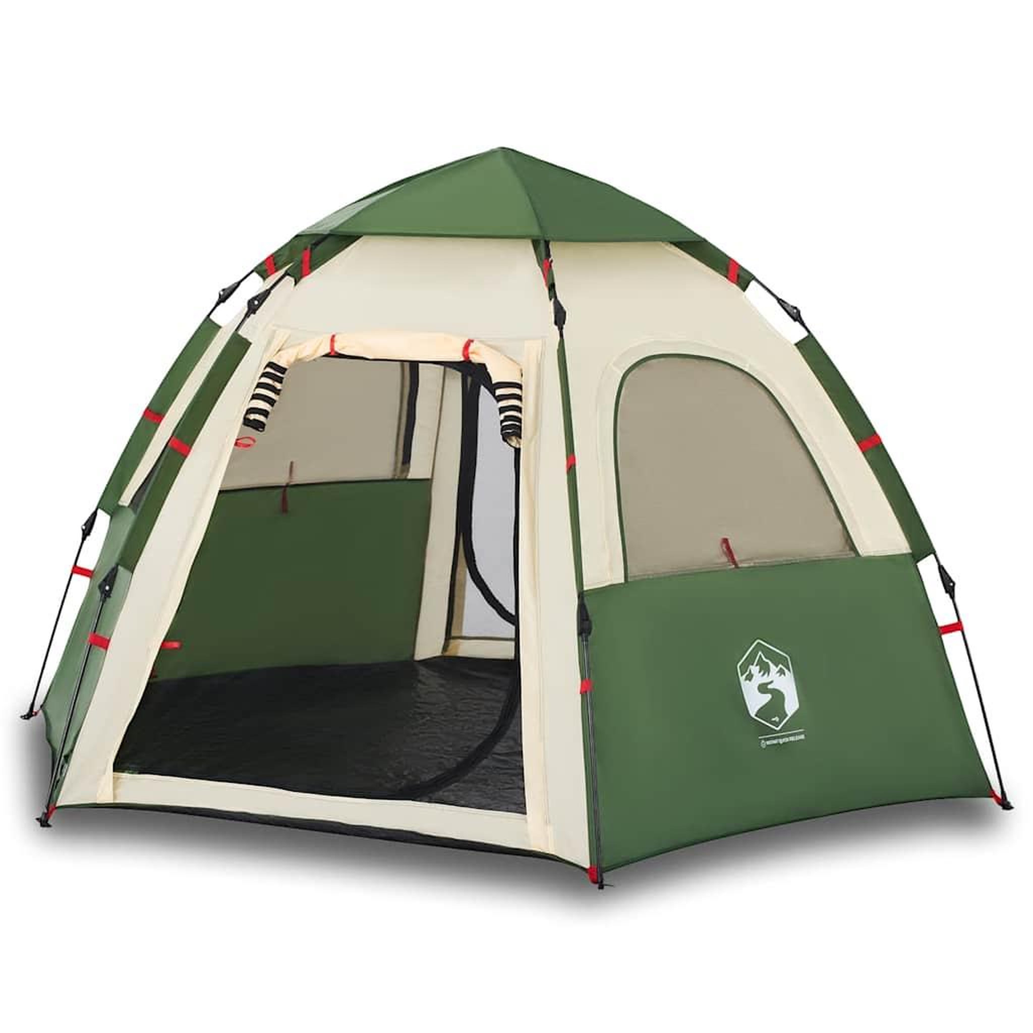 Voir la diapositive 2 : VIDAXL Tente de camping cabine 4 personnes vert liberation rapide