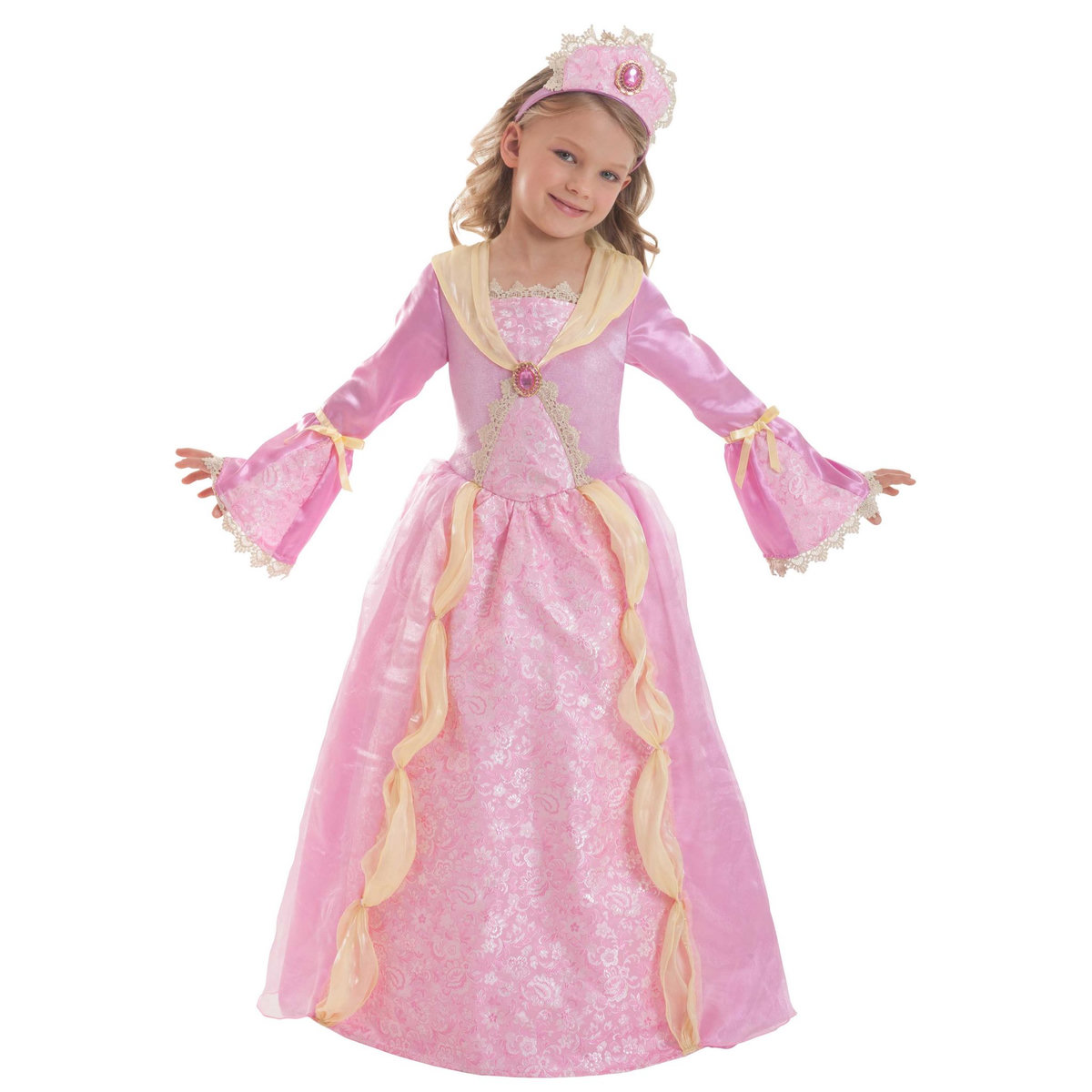 AMSCAN Déguisement corolle rose Princesse médiévale taille 8/10 ans