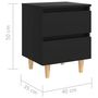 Voir la diapositive 6 : VIDAXL Tables de chevet avec pieds en pin 2 pcs Noir 40x35x50 cm