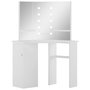 Voir la diapositive 2 : VIDAXL Coiffeuse d'angle table de maquillage lumiere LED Blanc clair