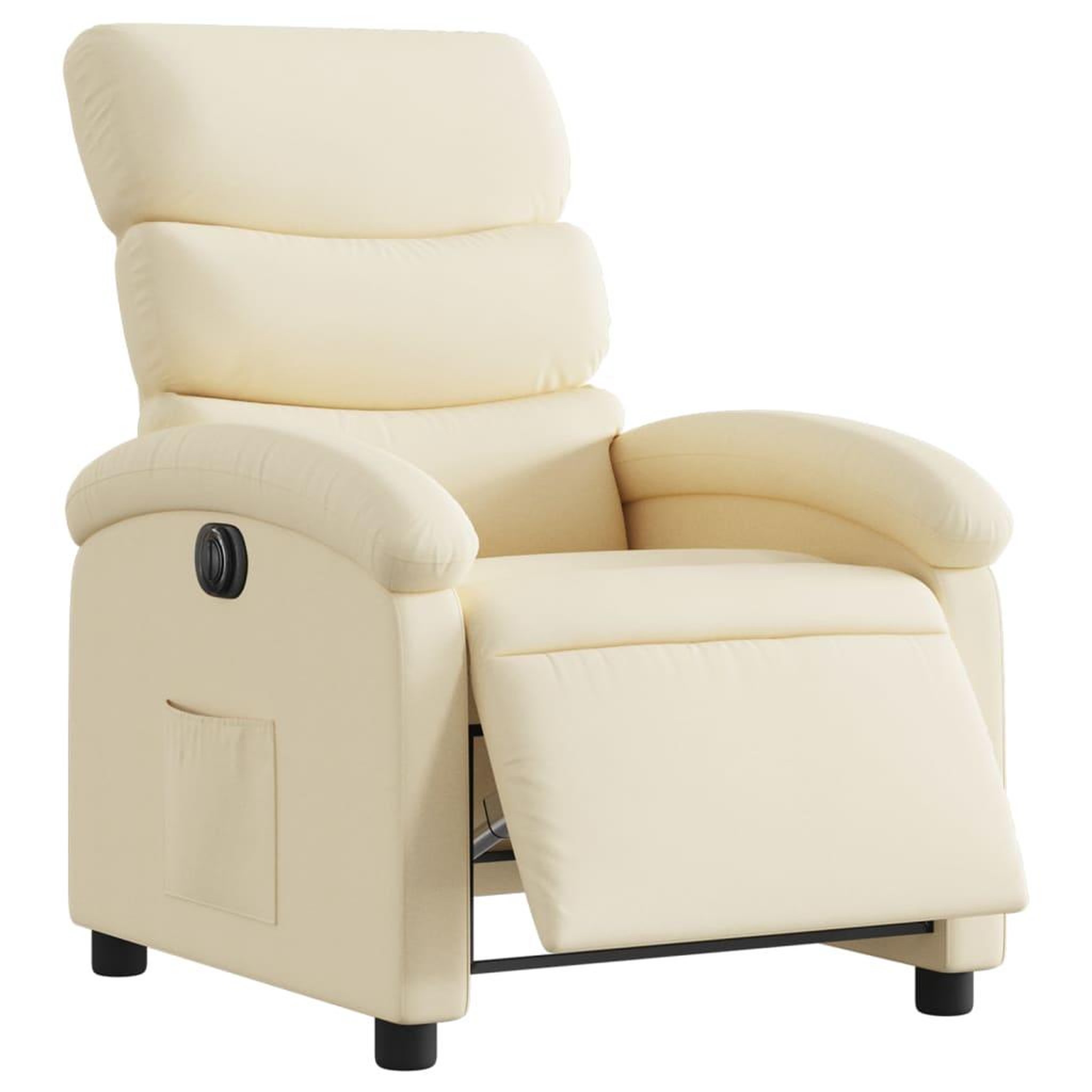 Voir la diapositive 3 : VIDAXL Fauteuil inclinable electrique Creme Tissu