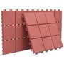 Voir la diapositive 3 : VIDAXL Carreaux de terrasse 10 pcs Rouge 30,5x30,5 cm Plastique