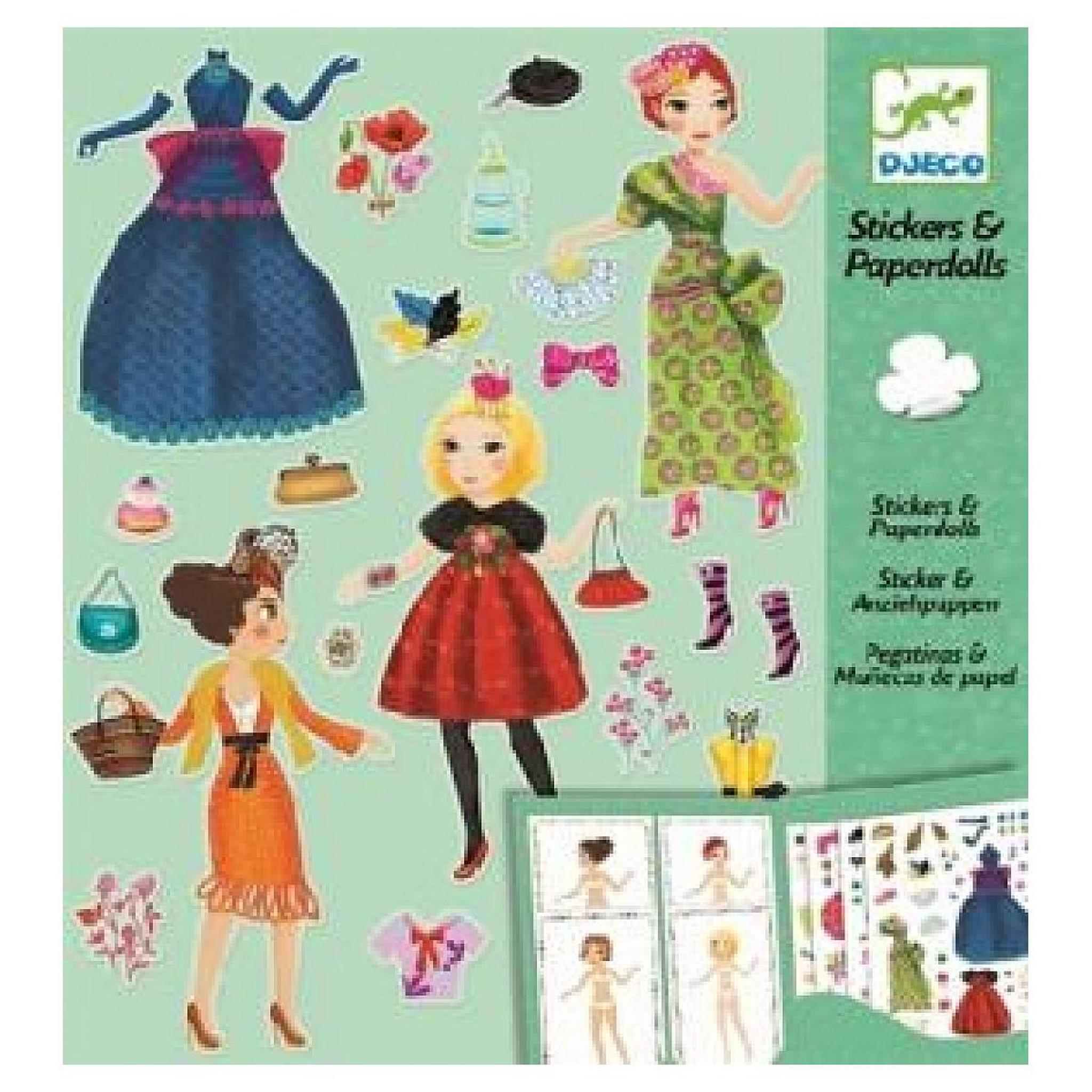 Djeco PaperDolls Stickers Trop mode