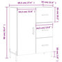Voir la diapositive 6 : VIDAXL Buffet Blanc brillant 69,5x34x90 cm Bois d'ingenierie