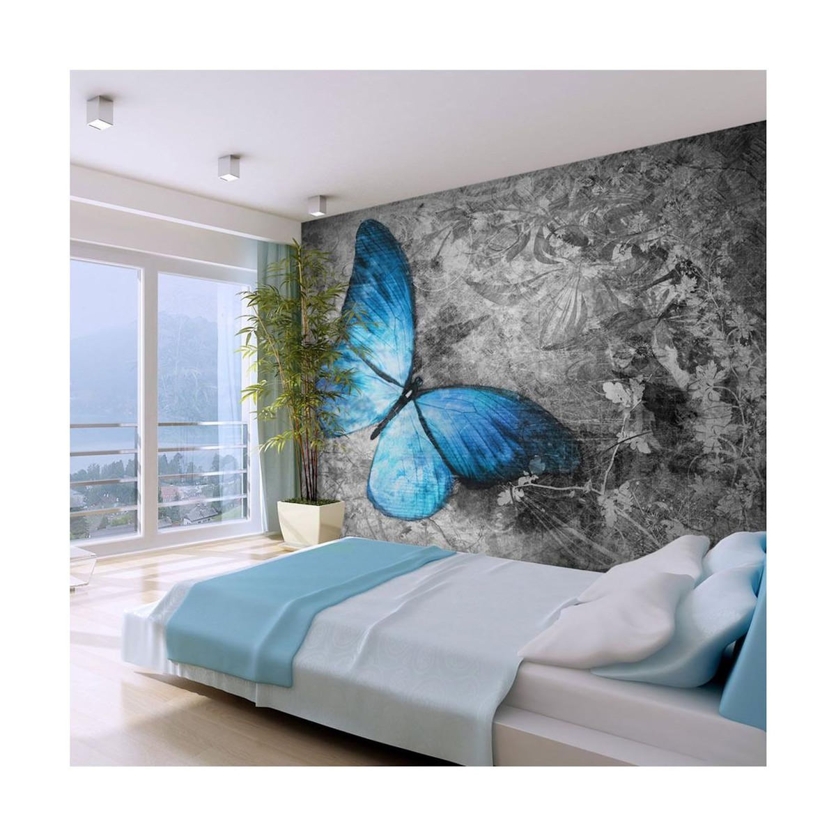 Paris Prix Papier Peint  Blue Butterfly