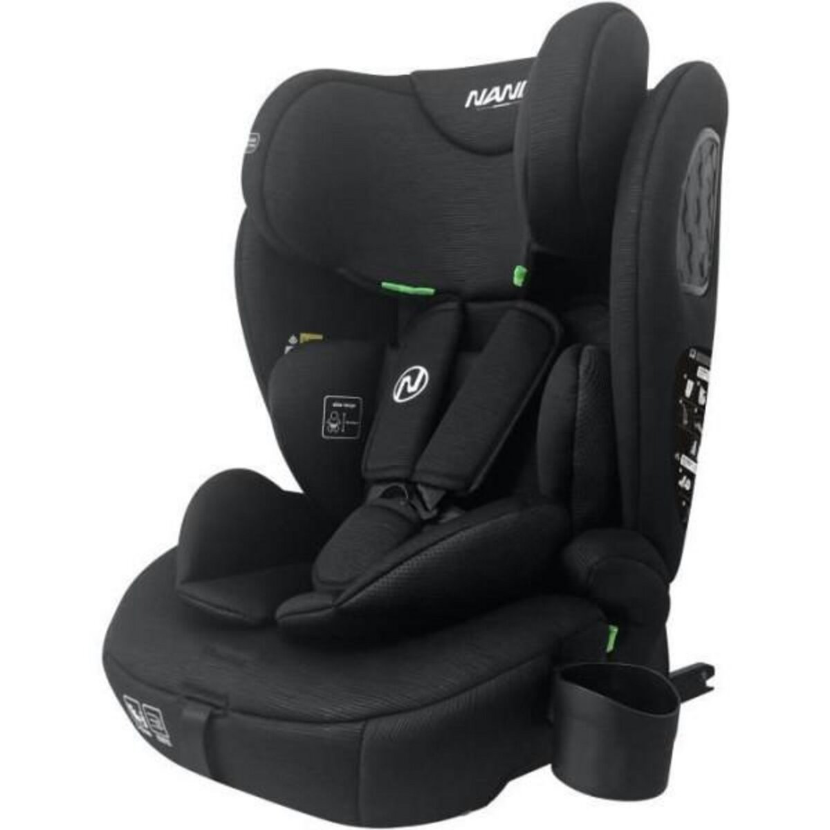NANIA Siege Auto  isofix - NANIA - MILANO - Groupe 1/2/3 - I-size - Avec réducteur - Noir