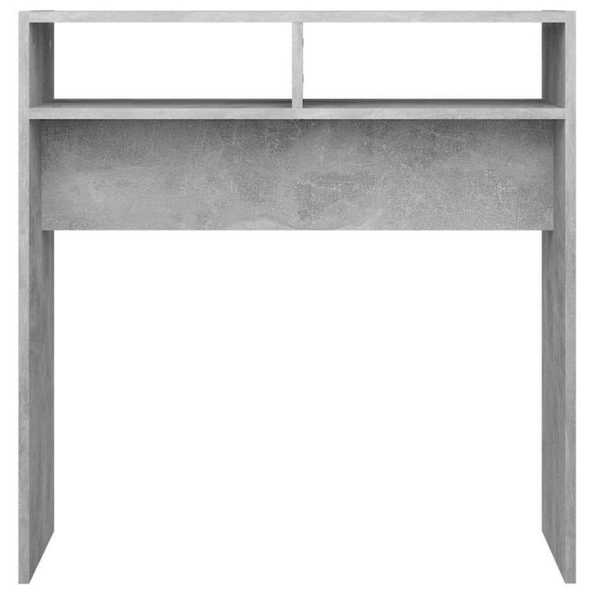 VIDAXL Table console gris beton 78x30x80 cm bois d'ingenierie