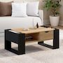 Voir la diapositive 2 : ID MARKET Table basse rectangulaire BERYL avec tiroir bois noir et façon hêtre