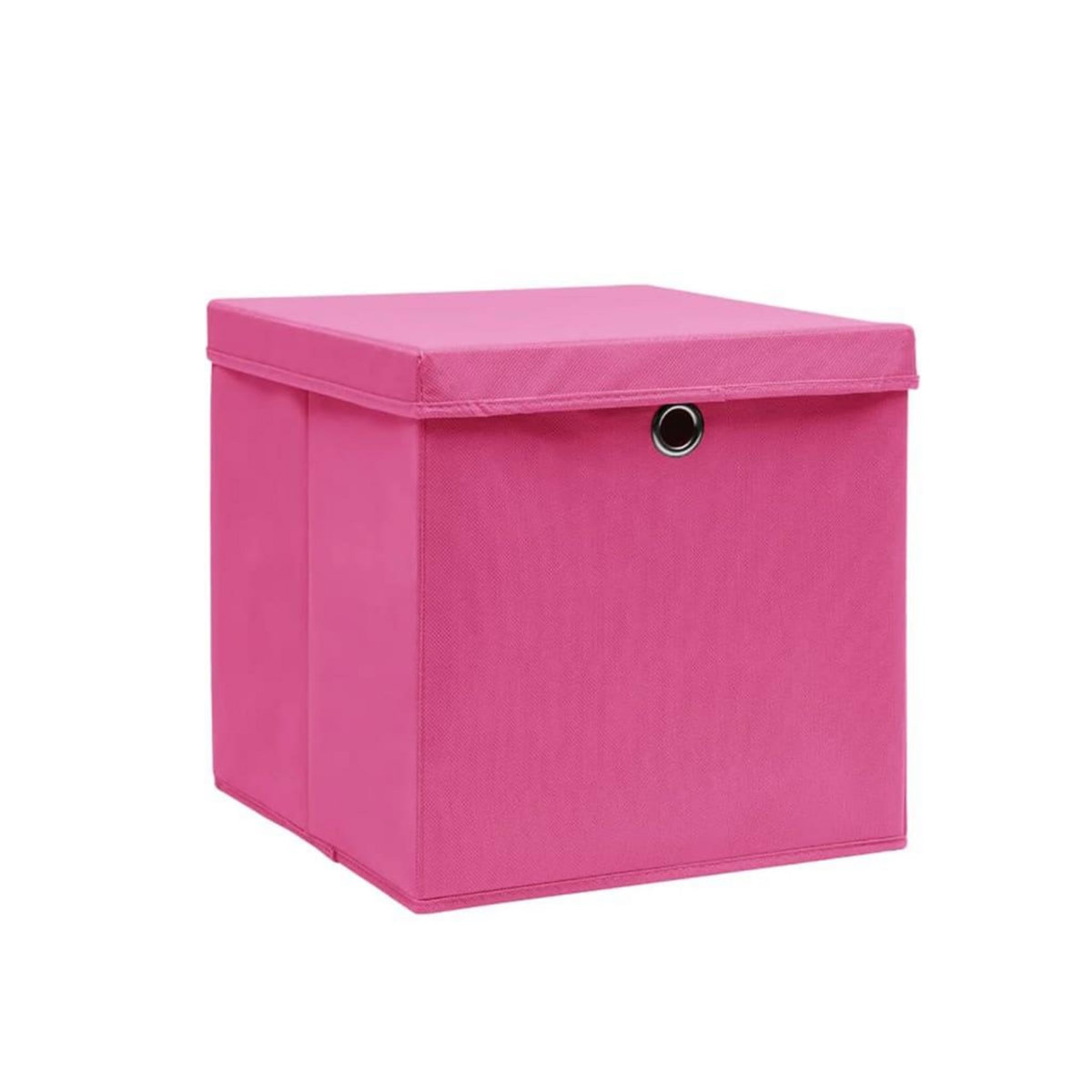 VIDAXL Boîtes de rangement avec couvercles 10 pcs 28x28x28 cm Rose