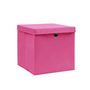 Voir la diapositive 2 : VIDAXL Boîtes de rangement avec couvercles 10 pcs 28x28x28 cm Rose