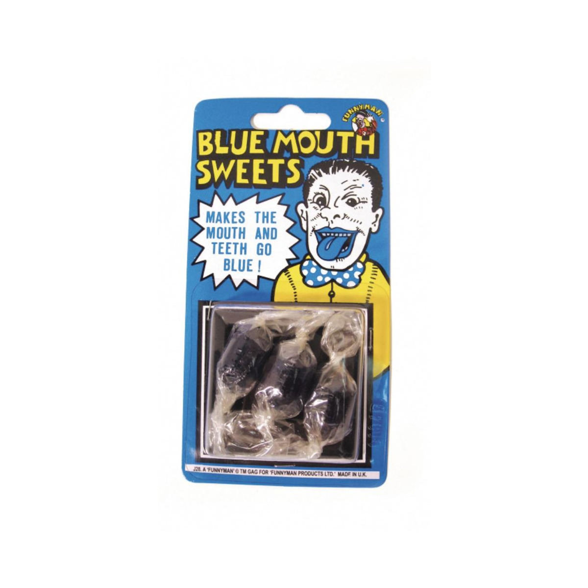 Funnyman Products Bonbons langue et dents bleues - Farces et attrapes