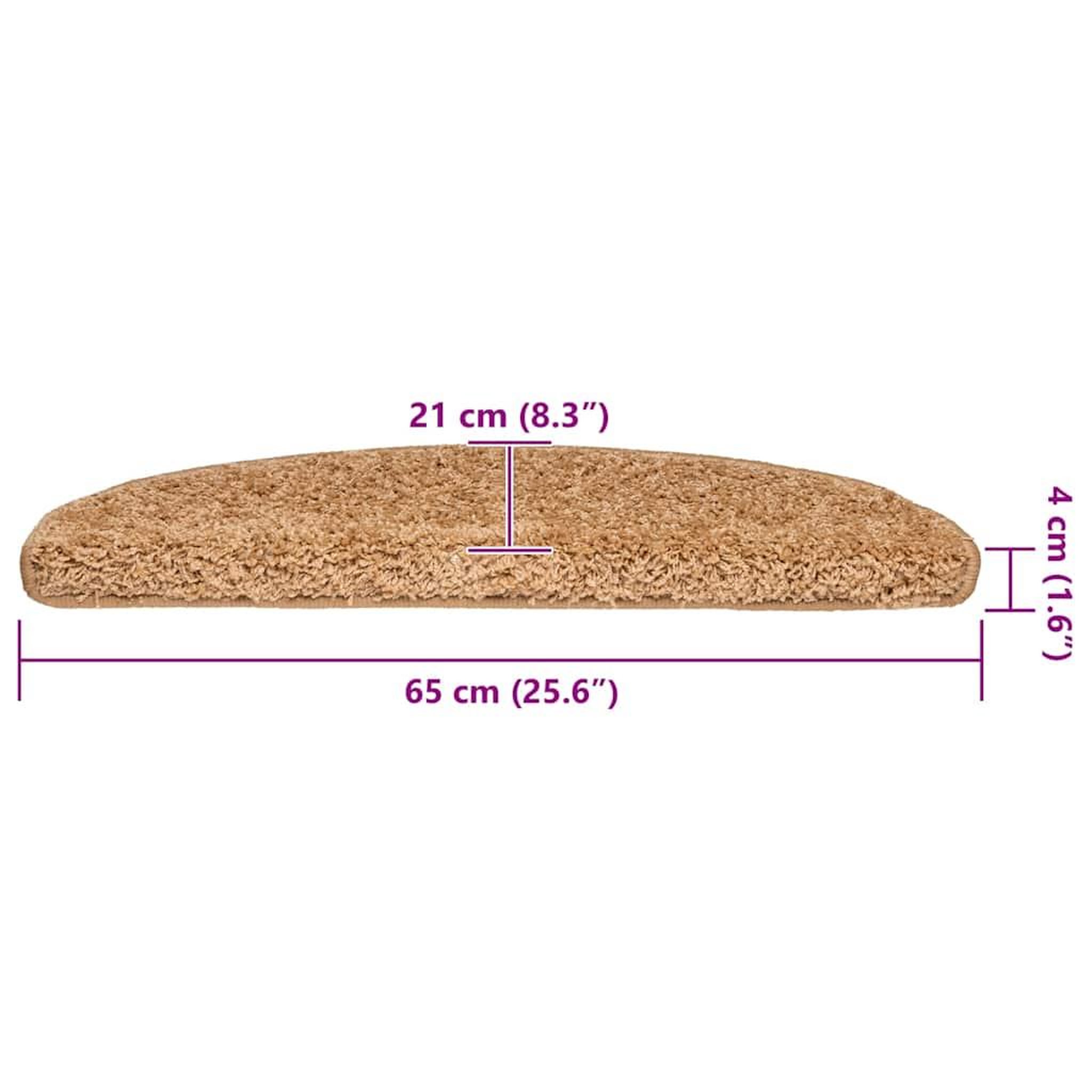 Voir la diapositive 6 : VIDAXL Tapis d'escalier 20 pcs beige 65x21x4 cm