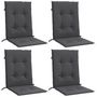 Voir la diapositive 3 : VIDAXL Coussins de chaise a dossier bas lot de 4 anthracite melange