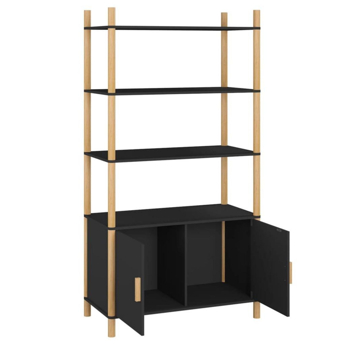 VIDAXL Buffet haut Noir 80x40x153 cm Bois d'ingenierie