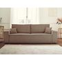 Voir la diapositive 5 : BEST MOBILIER Dellia - canapé 3 places convertible - avec coffre - en velours côtelé - style contemporain