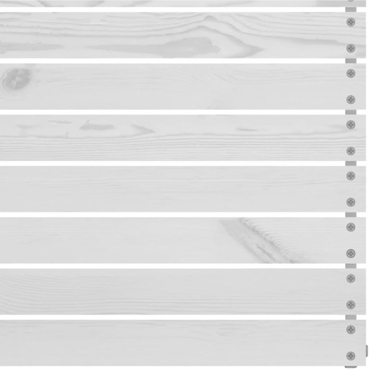 VIDAXL Canapes centraux de jardin 2 pcs blanc bois de pin massif