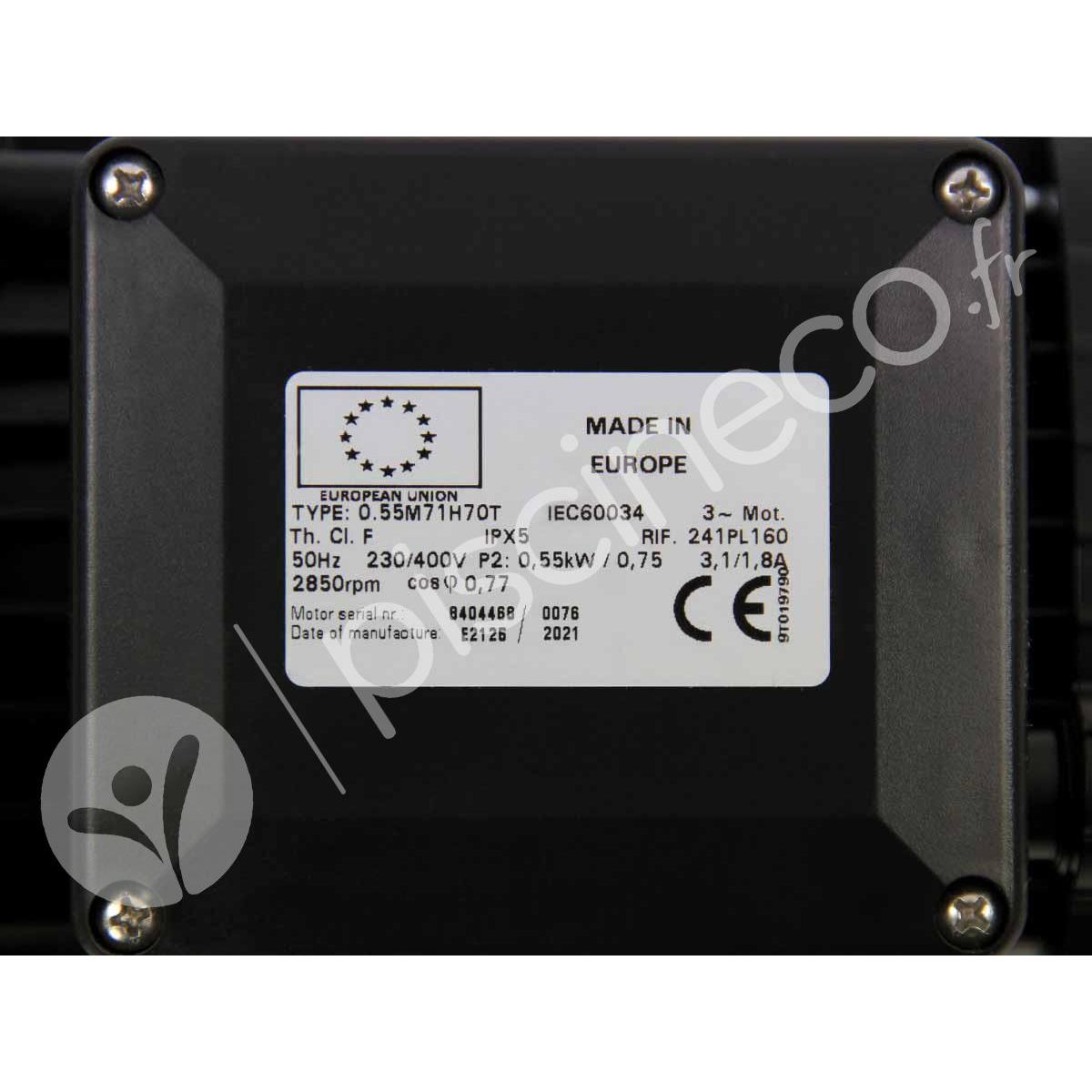 Pentair Moteur pour pompes Ultraflow, Whisperflow et Superflo 0,75 CV Tri - Pentair