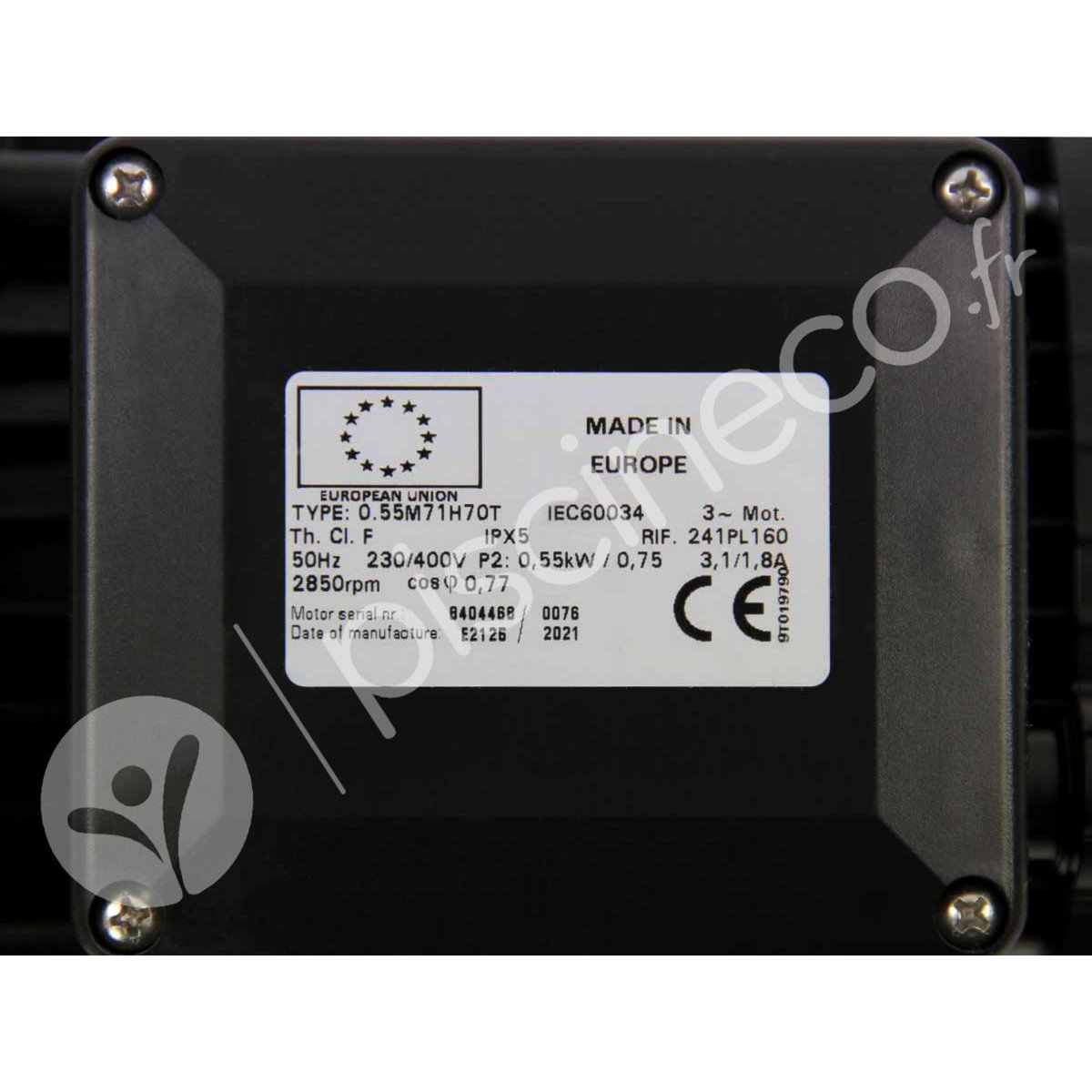 Pentair Moteur pour pompes Ultraflow, Whisperflow et Superflo 0,75 CV Tri - Pentair