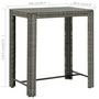 Voir la diapositive 6 : VIDAXL Ensemble de bar de jardin 5 pcs et coussins Resine tressee Gris