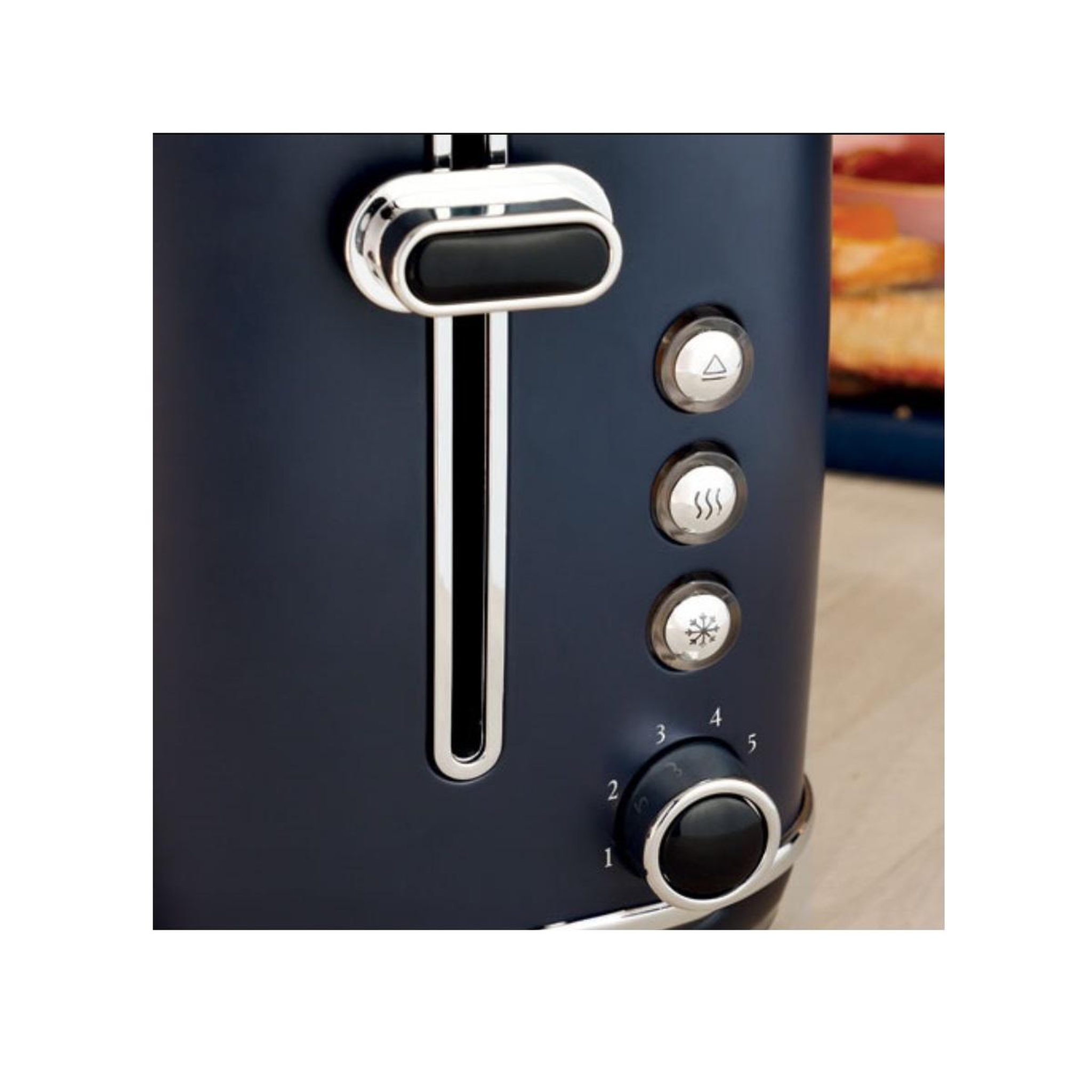 Voir la diapositive 3 : Terraillon Grille-pain long 2 fentes 1550w bleu nuit - 15438