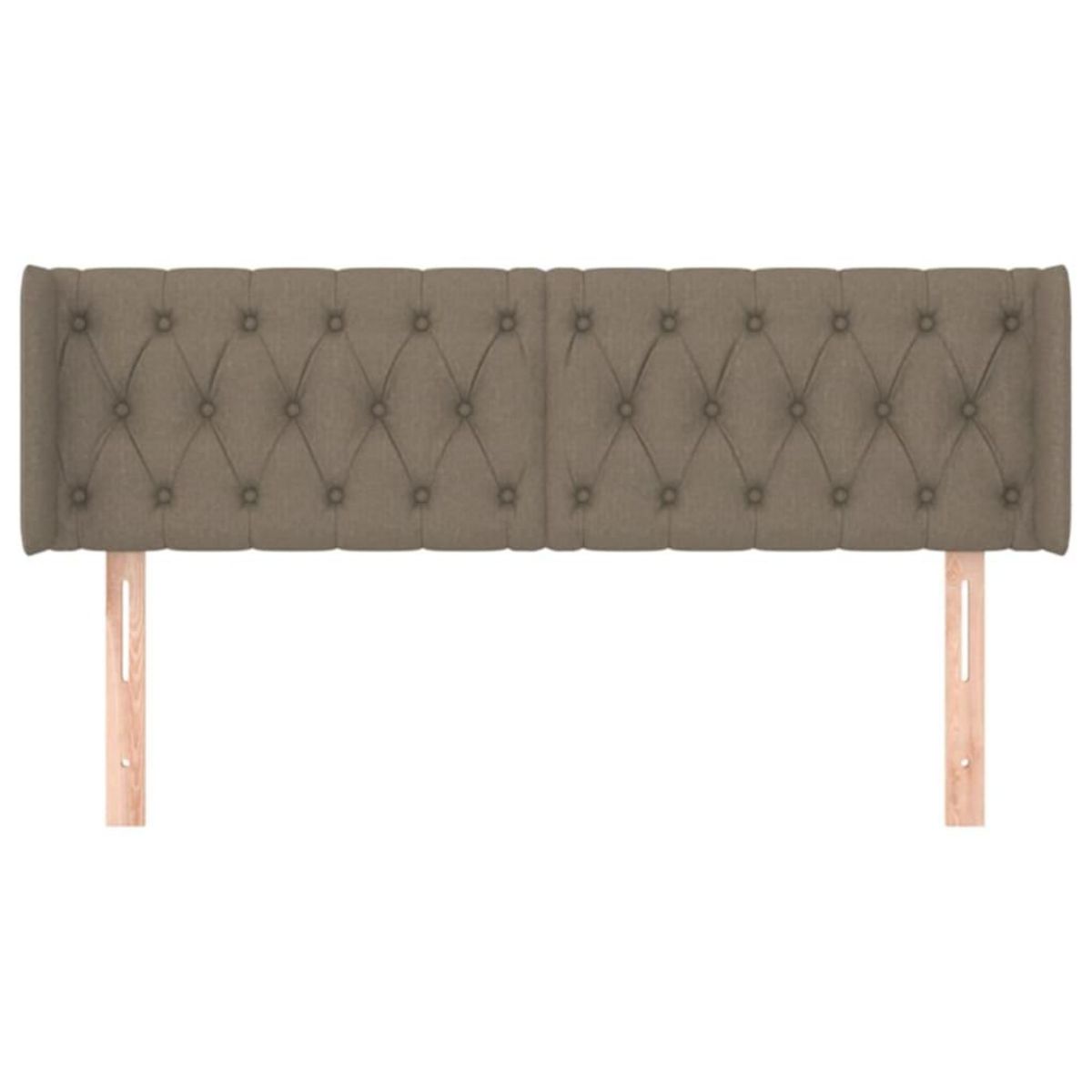 VIDAXL Tete de lit avec oreilles Taupe 163x16x78/88 cm Tissu
