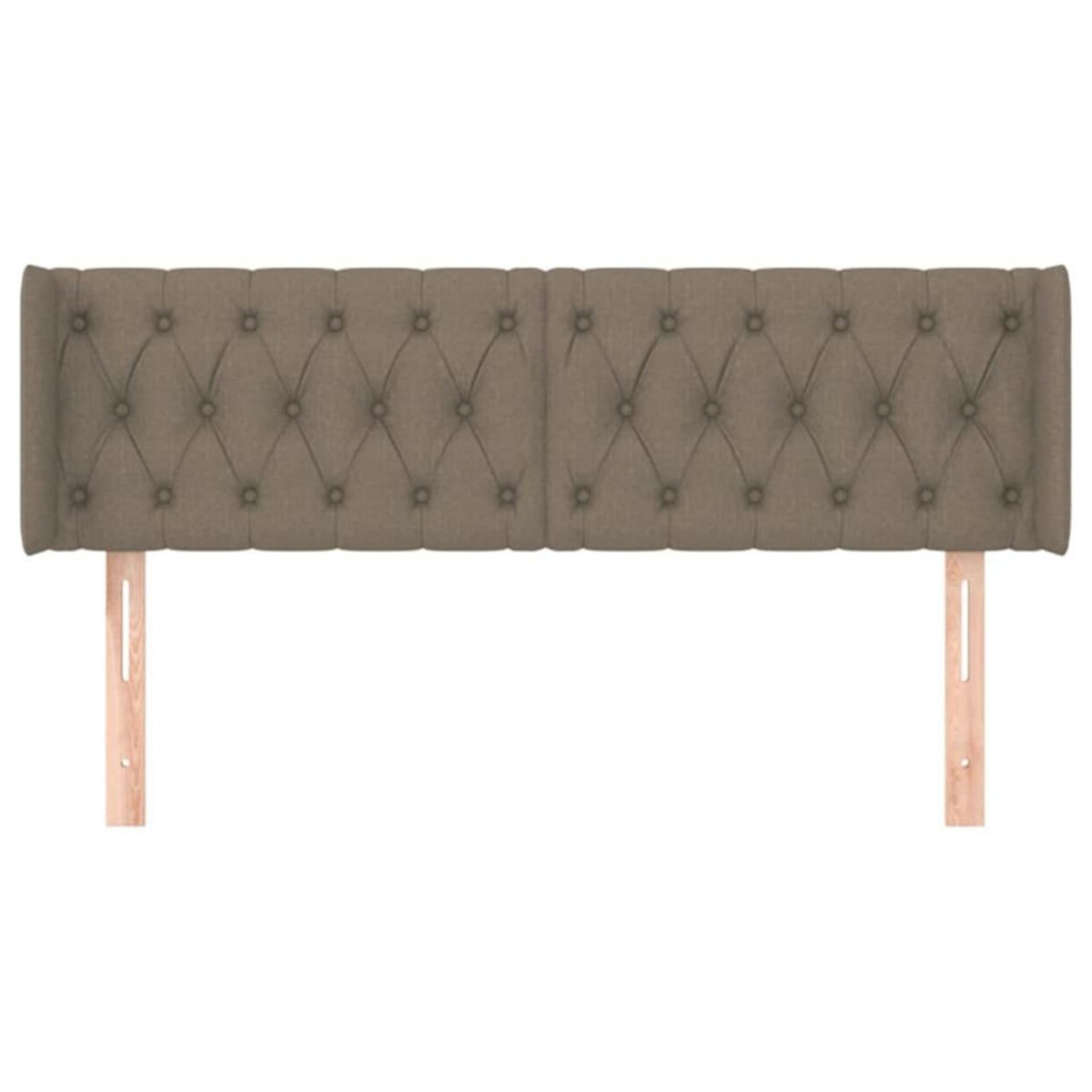 VIDAXL Tete de lit avec oreilles Taupe 163x16x78/88 cm Tissu