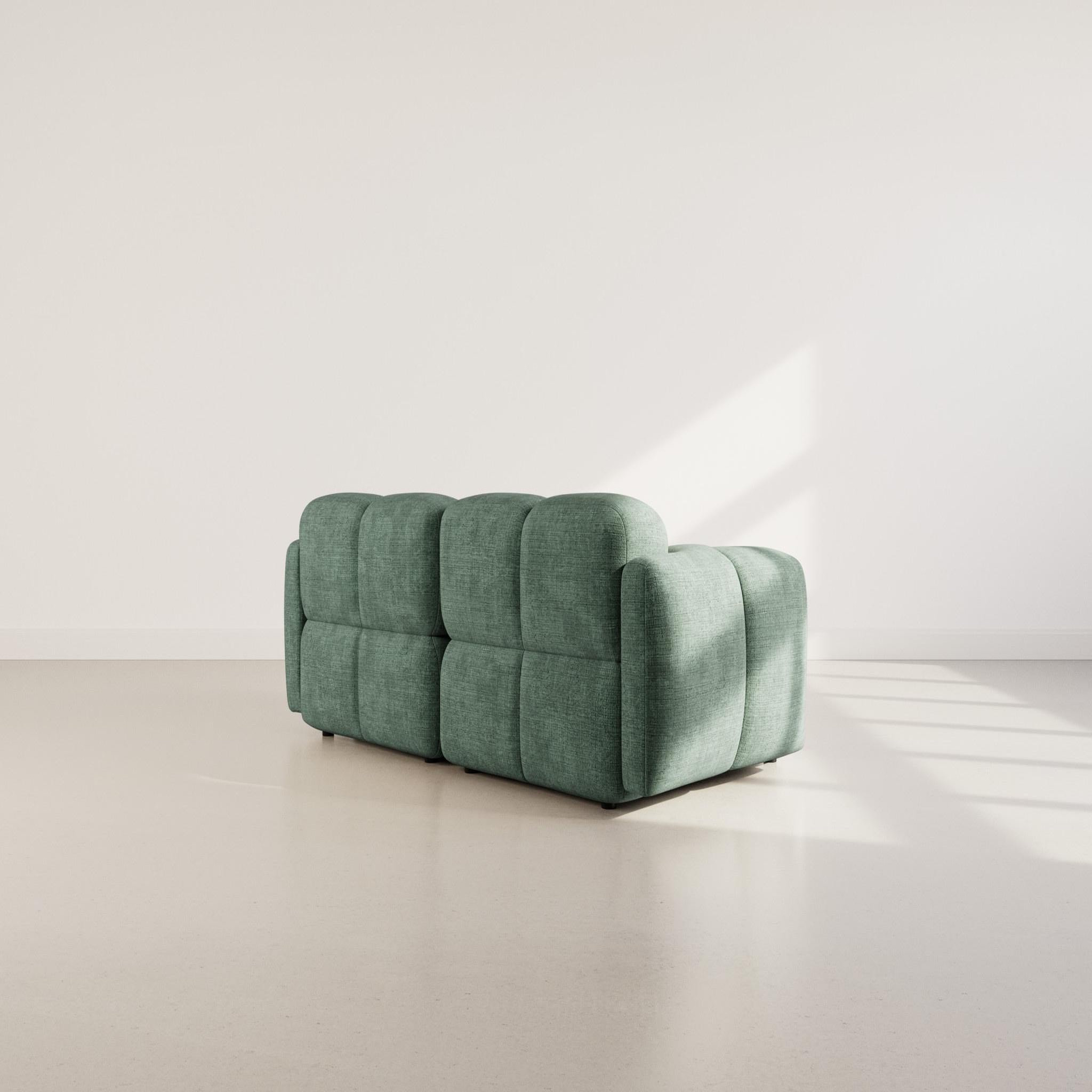 Voir la diapositive 5 : BEST MOBILIER Grace - canapé modulable 2 places en velours texturé