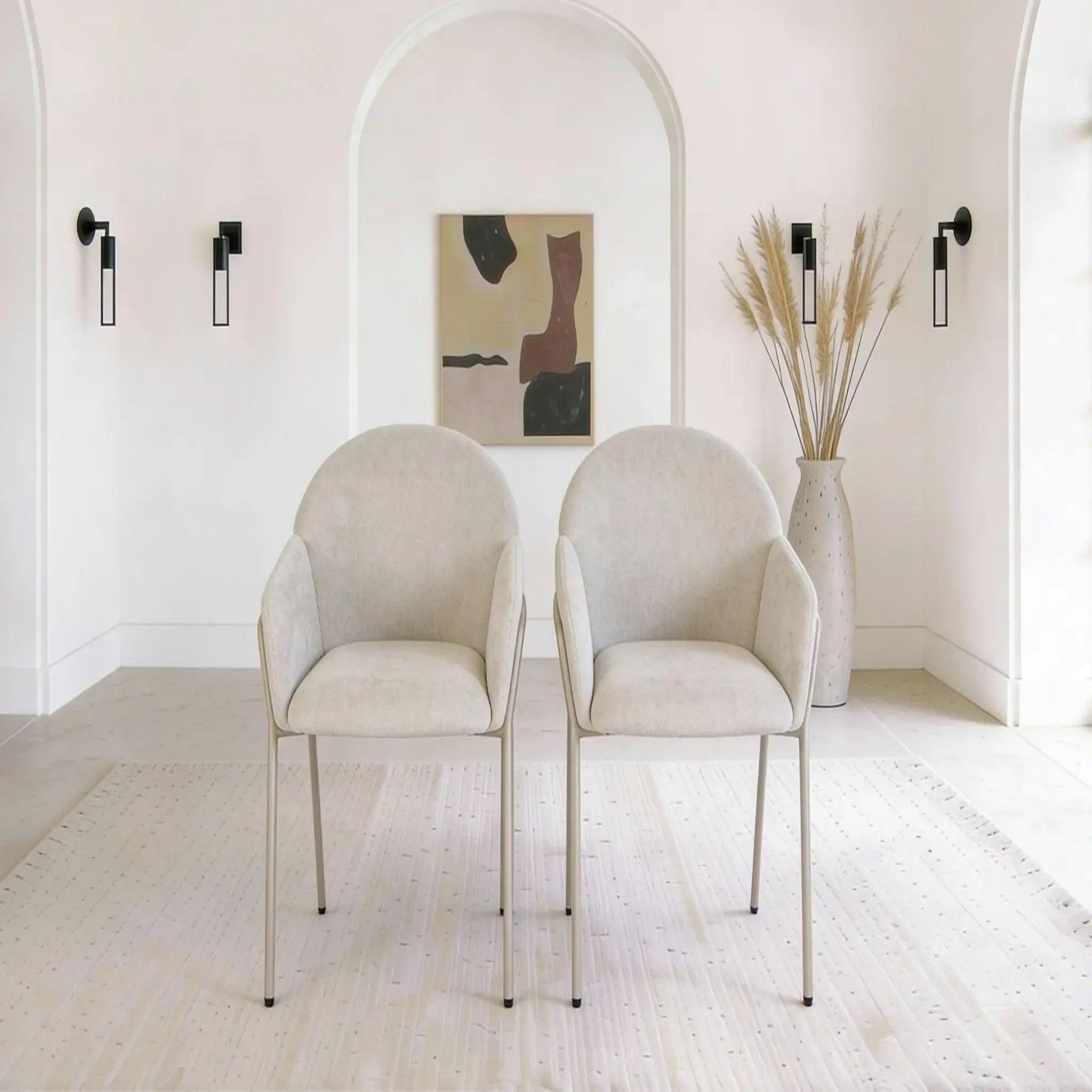 Voir la diapositive 2 : CASANOVA PARIS Naya - lot de 2 chaises tissu