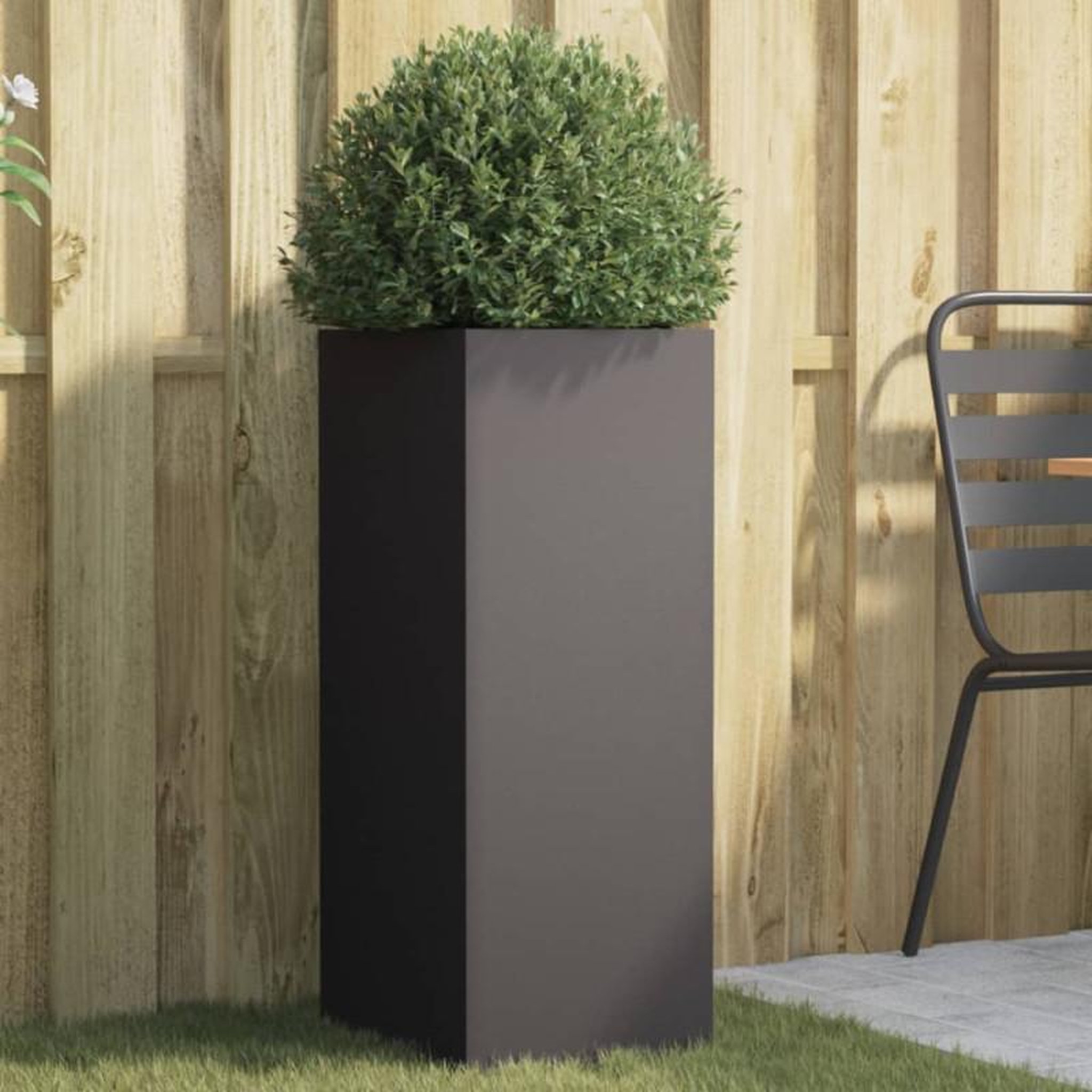 Voir la diapositive 1 : VIDAXL Jardinière noir 32x29x75 cm acier