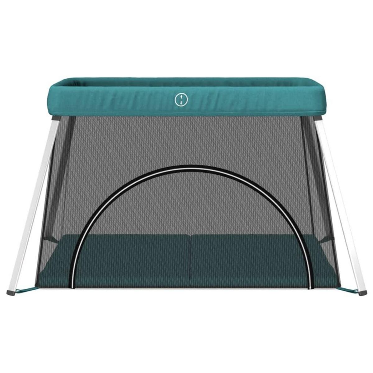 VIDAXL Parc pour bebe avec matelas Vert Tissu de lin
