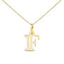 Voir la diapositive 1 : L'ATELIER D'AZUR Collier - Pendentif Lettre  F  Or 750/1000 - Chaine Dorée