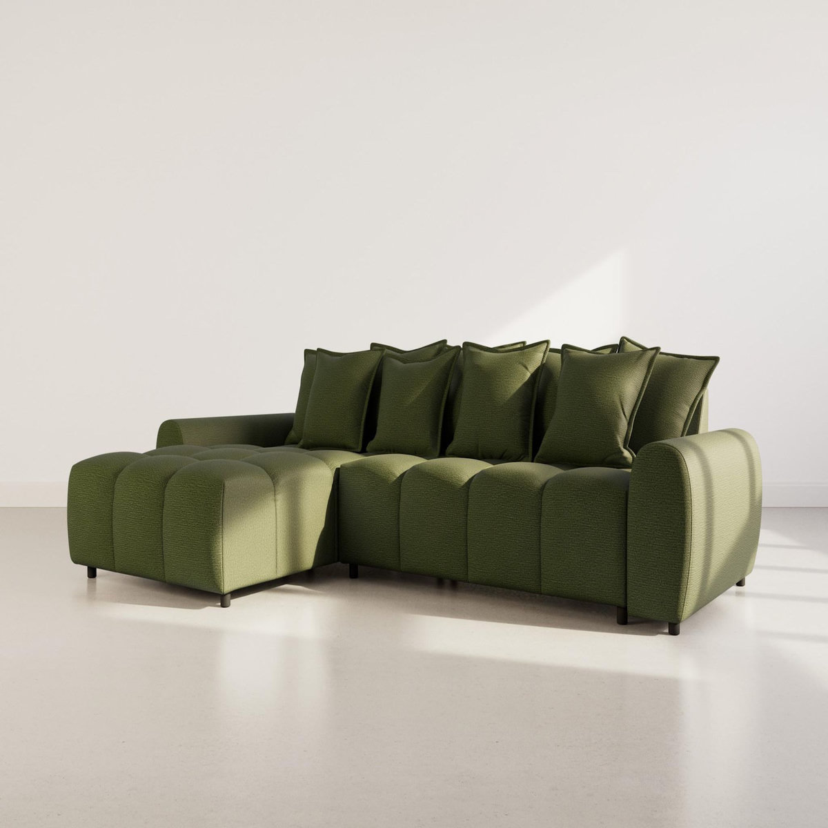 LISA DESIGN Adelaide - canapé d'angle réversible 4 places en tissu texturé