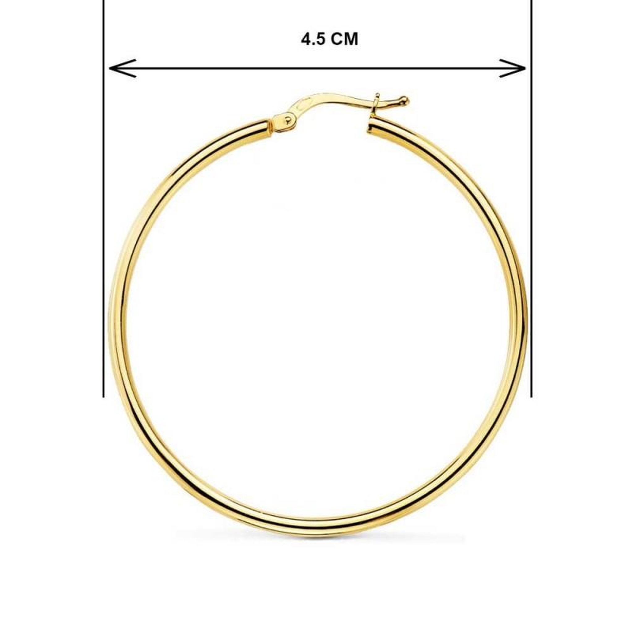 Voir la diapositive 5 : L'ATELIER D'AZUR Boucles d'Oreilles Or Jaune - Créoles Femme