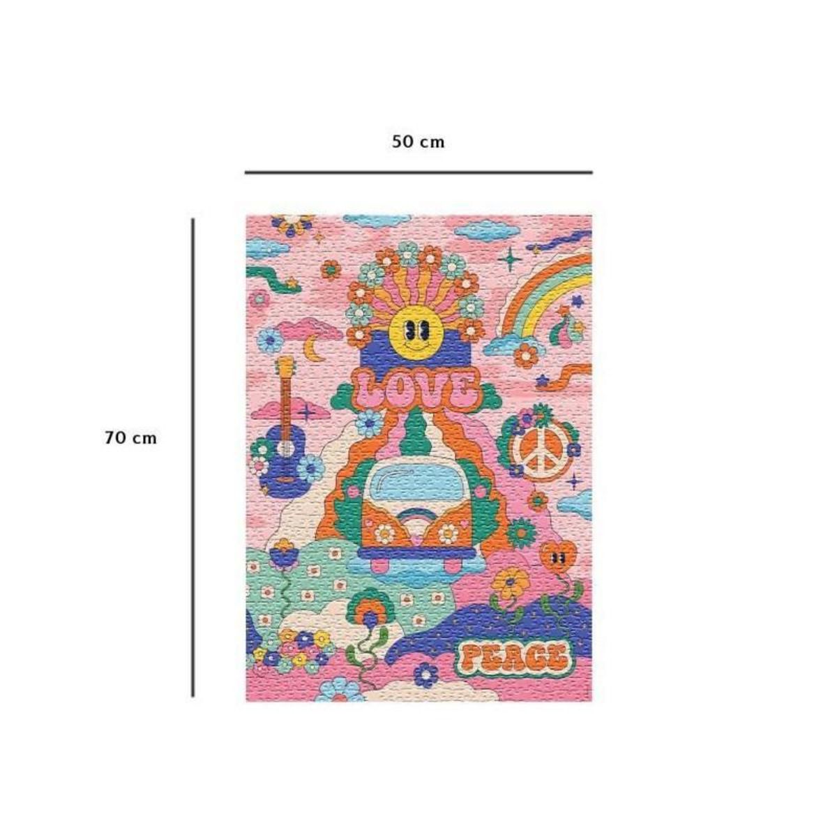 Nathan Puzzle 1000 pièces Nathan Hippie style Cha cha Pop