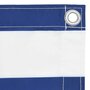 VIDAXL Ecran de balcon Blanc et bleu 75x500 cm Tissu Oxford
