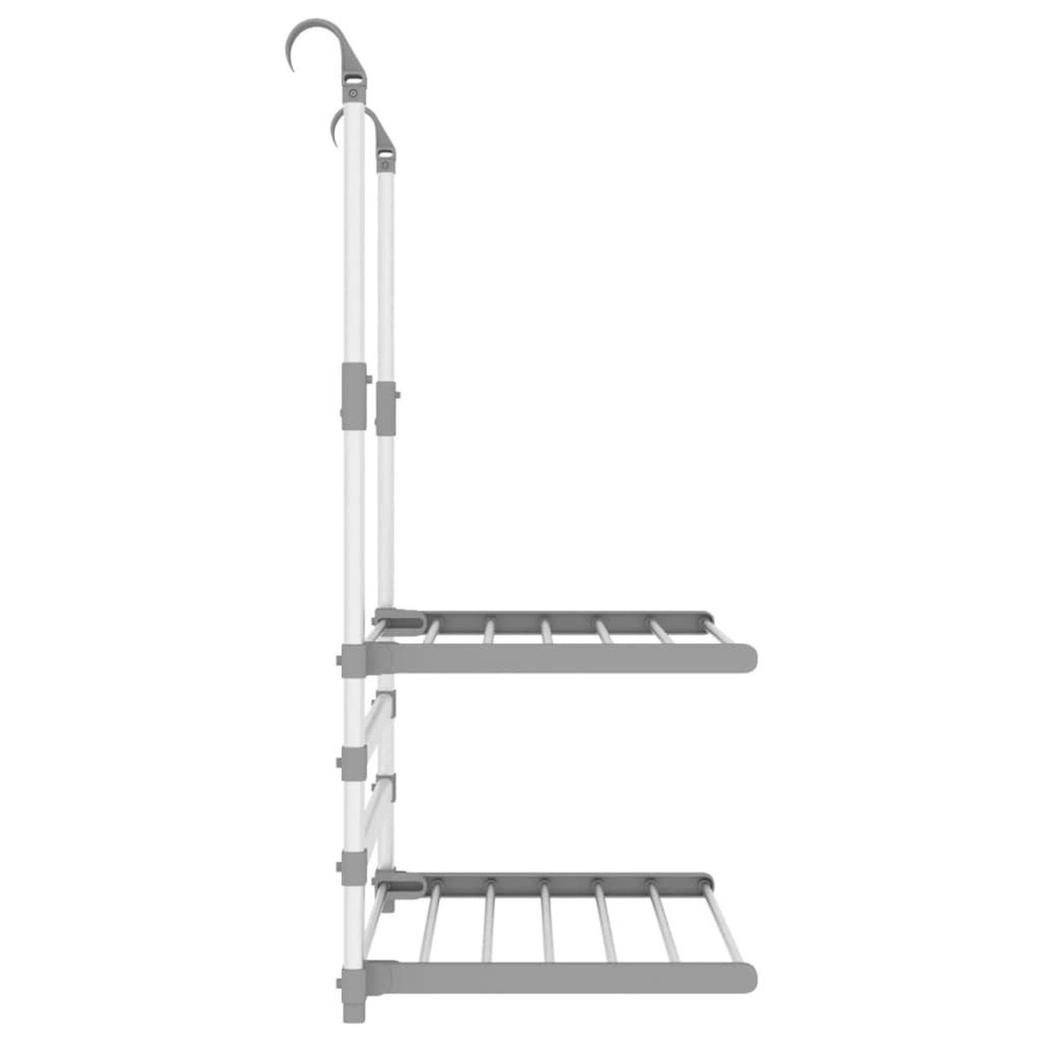 Voir la diapositive 4 : VIDAXL Sechoir a linge pour balcon 54x25x42 cm aluminium
